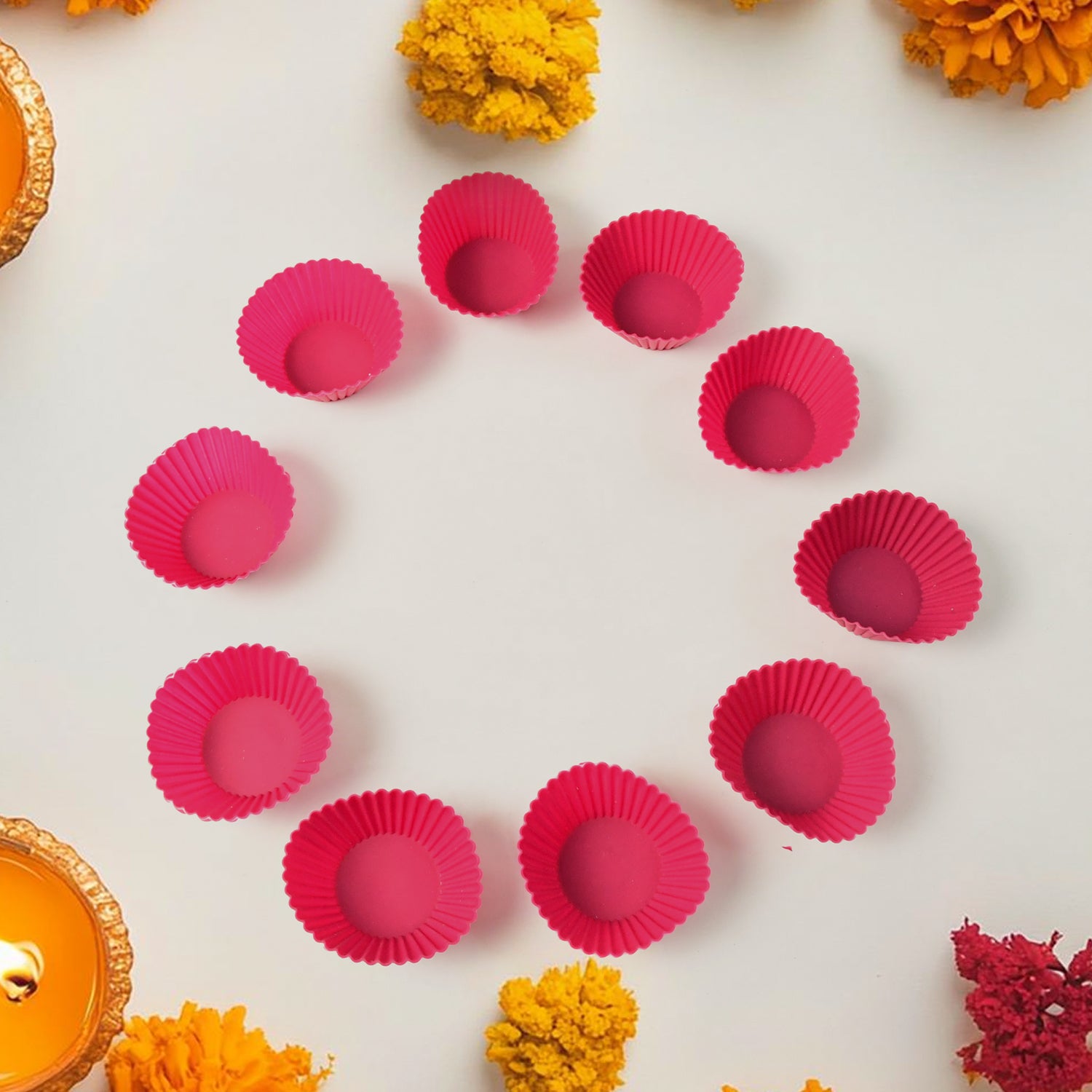 Silicone Cup Cake Mould (10 Pcs Set) Silicone Cup Cake Mould (10 Pcs Set)